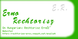 erno rechtorisz business card